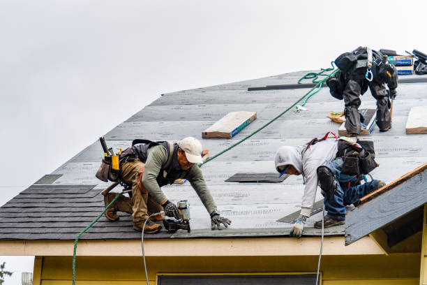 Professional Gutter Installation technician working in Shawnee, CO